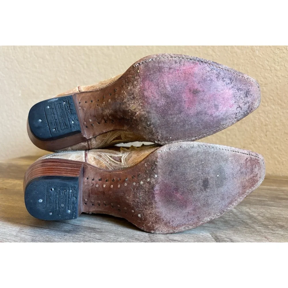 Corral Crackle Distressed Antique Saddle Western Womens Cowboy Boots - Picture 9 of 15